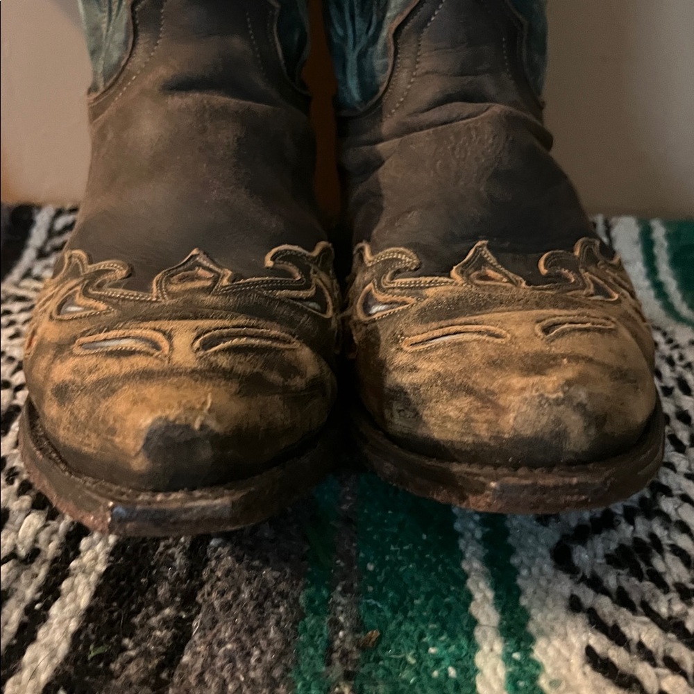 Dan Post Vintage Bluebird western cowboy boots ladies 8.5 - Picture 13 of 16